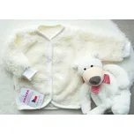 AMÁLKA Chlupatý, kojenecký kabátek, svetřík, krémový Velikost: 56