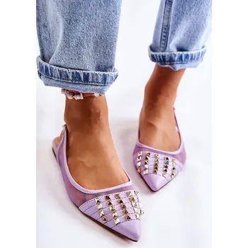 Dámské lodičky Dámské baleríny s cvočky Kinley Barva: Fialová, Velikost: 37