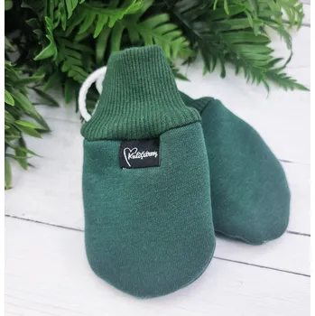 Rukavice Kulišárny Bezpalcové WARM rukavice LAHVOVĚ ZELENÁ Věk v měsících: 6-12 měsíců