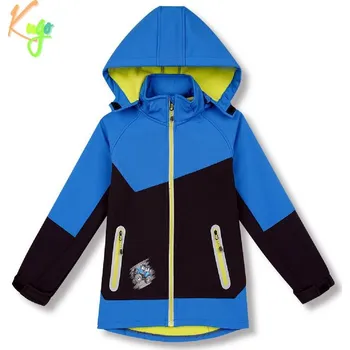 Chlapecká bunda Chlapecká softshellová bunda zateplená Kugo HK5603 modrá / černá