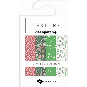 Umělecký papír décopatch Papíry na decoupage Texture (4ks) č.10