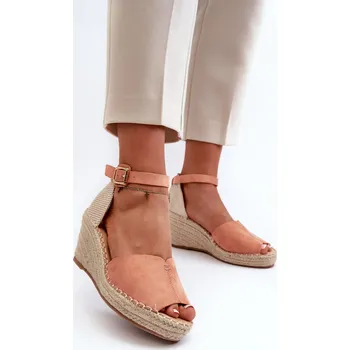 Dámské sandále Pohodlné dámské sandály na klínu Dellia Barva: Růžová, Velikost: 37