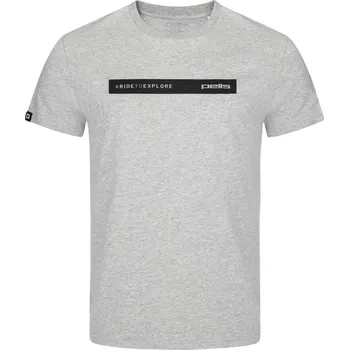 cyklistický dres Triko PELLS Road s obdélníkem Grey - S