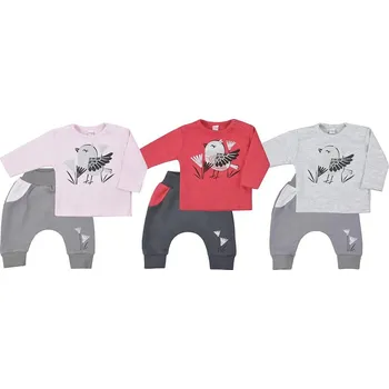 Kojenecké oblečení Kojenecké bavlněné tepláčky a tričko Koala Birdy Růžová tmavá, Velikost: 56 (0-3m) 56 (0-3m)