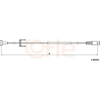 Lanko parkovací brzdy Tažné lanko, parkovací brzda COFLE 1.RE011