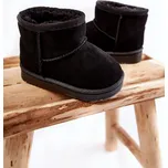 Dětské Teplé Sněhule Semišové Gooby Barva: Černá, Velikost: 21