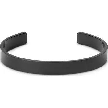Náramek Kovový černý náramek cuff - Lucleon
