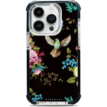 Pouzdro na mobilní telefon Odolný obal Mobiwear MagSafe Elite Bumper - Apple iPhone 14 Pro - D007D Ptáček a květy (Odolný kryt, pouzdro, obal Mobiwear Elite Bumper na mobil Apple iPhone 14 Pro - D007D Ptáček a květy, materiál Plast + TPU silikon + kov - zesílená ochrana telefonu,)