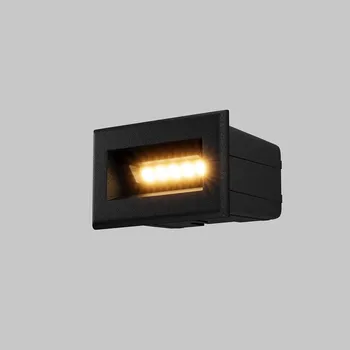 Maytoni Moderní zapuštěné LED svítidlo BOSCA, 3W, d. 8,4 cm, 3000K, IP65 Barva: Černá