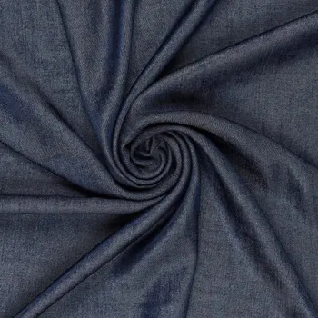 Košilová džínovina v tmavě modré barvě s leskem 20245/690