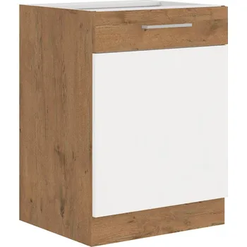 Kuchyňská skříňka FALCO Kuchyňská skříňka Vega 60 D 1F dub lancelot/bílý lesk