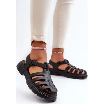 Dámské sandále Dámské pěnové sandály římské Gasaria Barva: Černá, Velikost: 38