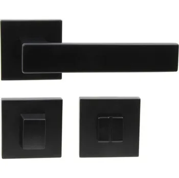 Dveřní kování RK.C3.TORINO.WC.CE klika na WC černá WC Černá