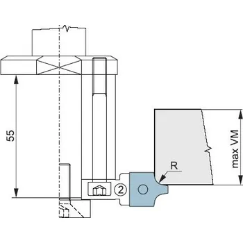 Náhradní HM zaoblovací nůž R4 do zaoblovací (srážecí) sady stavitelné - CNC