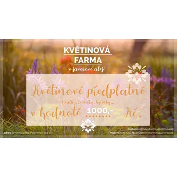 Dárkový potravinový koš Poukázka trvalky, letničky, bylinky 1000,- Kč