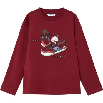 MAYORAL chlapecké tričko DR s teniskami vínová vel. 104 cm