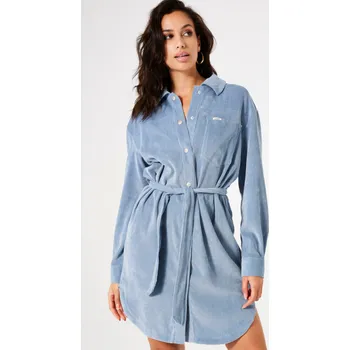 Dámské šaty Garcia dámské manšestrové šaty dlouhý rukáv světle modré Velikost: L