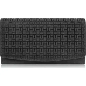 Peněženka Paolo Peruzzi Velká dámská vintage kožená peněženka Paolo Peruzzi; černá