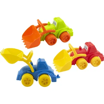 autíčko Teddies Stavební stroj plast bagr/nakladač 3 barvy 26x13x11cm 12m+