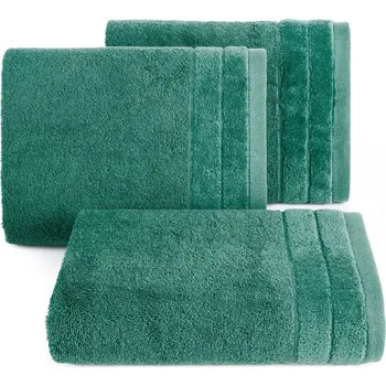 Ručník Bavlněný froté ručník s proužky DAMIAN 50x90 cm, tmavě zelená, 500 gr Mybesthome