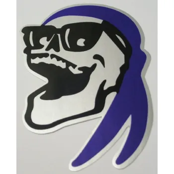 Samolepicí dekorace na vozidlo Samolepka pirát modrá 2 kusy