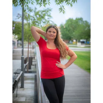 Dámské tričko Bobánek Dámské tričko UniFit krátký rukáv - Červené - L