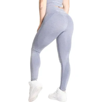 Dámské legíny Better Bodies ROCKAWAY LEGGINGS V2 LIGHT BLUE MELANGE – legíny Better Bodies světle modré Velikost: S