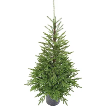 Vánoční stromek Umělý vánoční stromeček v květináči 3D Smrk Karpatský 150cm