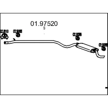 Tlumič výfuku Zadní tlumič výfuku MTS 01.97520