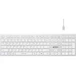 A4tech FBX50C, bezdrátová kancelářská klávesnice, bílá
