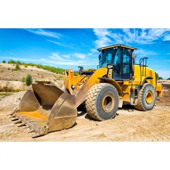 Plakát Plakát, Obraz - Yellow earth mover prepares the ground, ewg3D