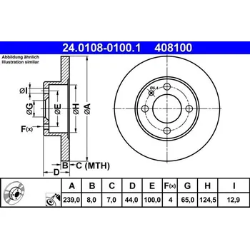 Brzdový kotouč Brzdový kotouč ATE 24.0108-0100.1