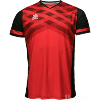 Fotbal Dres LUANVI NAPOLI, barva 0024 červená - černá, velikost S