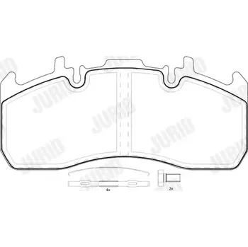 Brzdová destička JURID Sada brzdových destiček JRD 2917309560