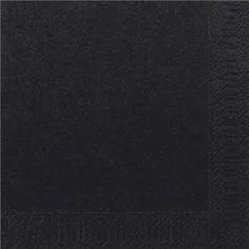 Papírový ubrousek Ubrousek 33 x 33 cm 2vrstvý černý, 125 ks 100021386