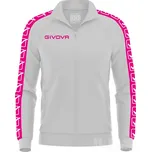 Mikina GIVOVA TRICOT BAND, barva 0306 bílá - růžová, velikost S