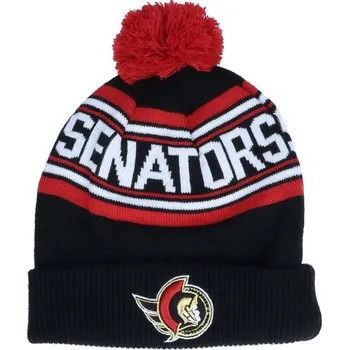 Čepice Outerstuff Dětská zimní čepice Ottawa Senators NHL Wordmark Cuffed Pom