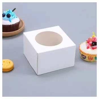 Jednorázové nádobí Krabička na cupcaky 100ks bílé - Cakesicq