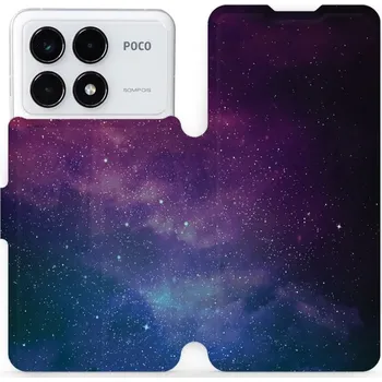 Pouzdro na mobilní telefon Flipové pouzdro Mobiwear - Xiaomi Poco F6 Pro 5G - V147P Mlhovina (Knížkové flip pouzdro, obal, kryt na mobil Xiaomi Poco F6 Pro 5G - V147P Mlhovina, materiál Umělá kůže + TPU - ochrana 360°, stojánek, silikonová vanička, magnetické zavírání)