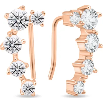 Náušnice Brilio Silver Oslnivé podélné bronzové náušnice EA621R + 2 měsíce na vrácení zboží