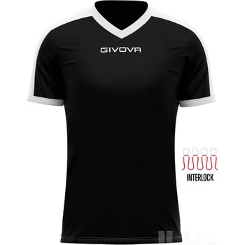 Fotbal Sada dresů GIVOVA REVOLUTION, barva dresů 1003 černá - bílá, barva trenýrek 0002 modrá, velikost 2XS