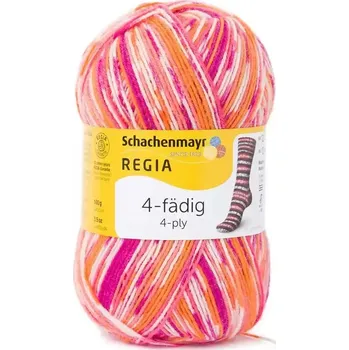 Příze Regia 4-Ply Color 7203 papagei color (Ponožková příze Regia 7203 papagei color)