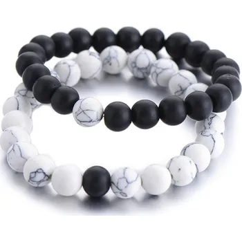 Náramek OnHand Párové náramky YIN a YANG korále