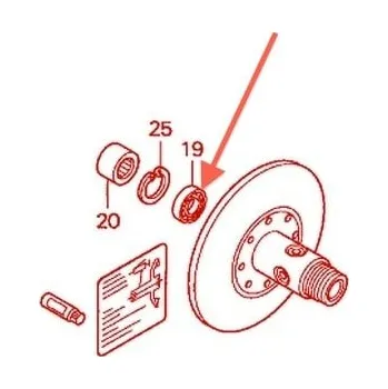 Motodíl Honda Ložisko zadní řemenice 6003U 91004MCT003