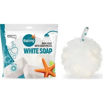 Mýdlo Koupelnová houba s kousky bílého mýdla Balmy 23g