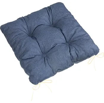 Podsedák Sedák Adéla prošívaný 40x40 cm modrá denim