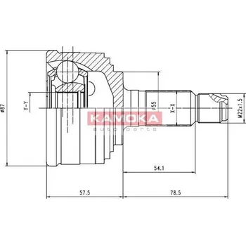 Poloosa kola Sada kloubů, hnací hřídel, , 44010SR3020, KAMOKA, 6830
