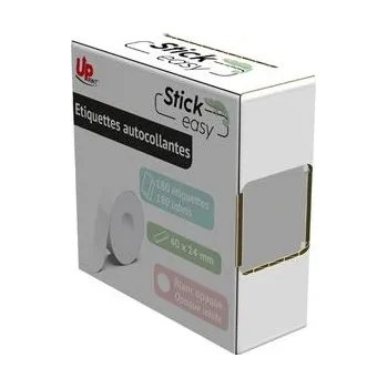Speciální papír UPrint etikety 14mmx40mm, bílé, 180 etiket, UP21 180 WHITE, pro tiskárny StickEasy (UP21 180 WHITE)