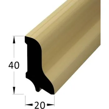 Podlahová lišta Podlahová - soklová lišta 40x20 borovice surová, 2,4m 473