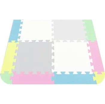 Puzzle Okraje pro pěnový koberec v pastelových barvách 24ks